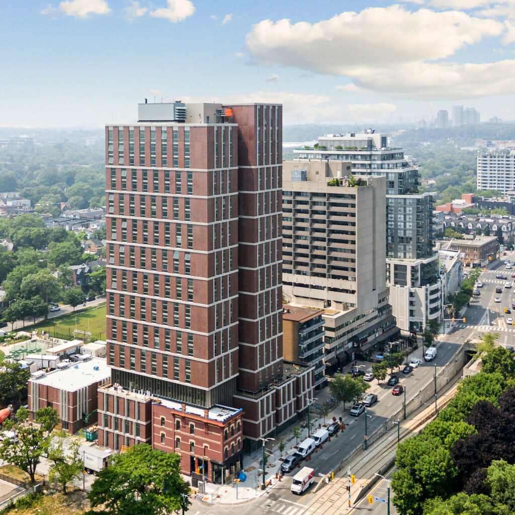 aerial view from Oak House at Spadina Ave